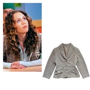 Miley Cyrus houndstooth wool blazer Hannah Montana alternative
